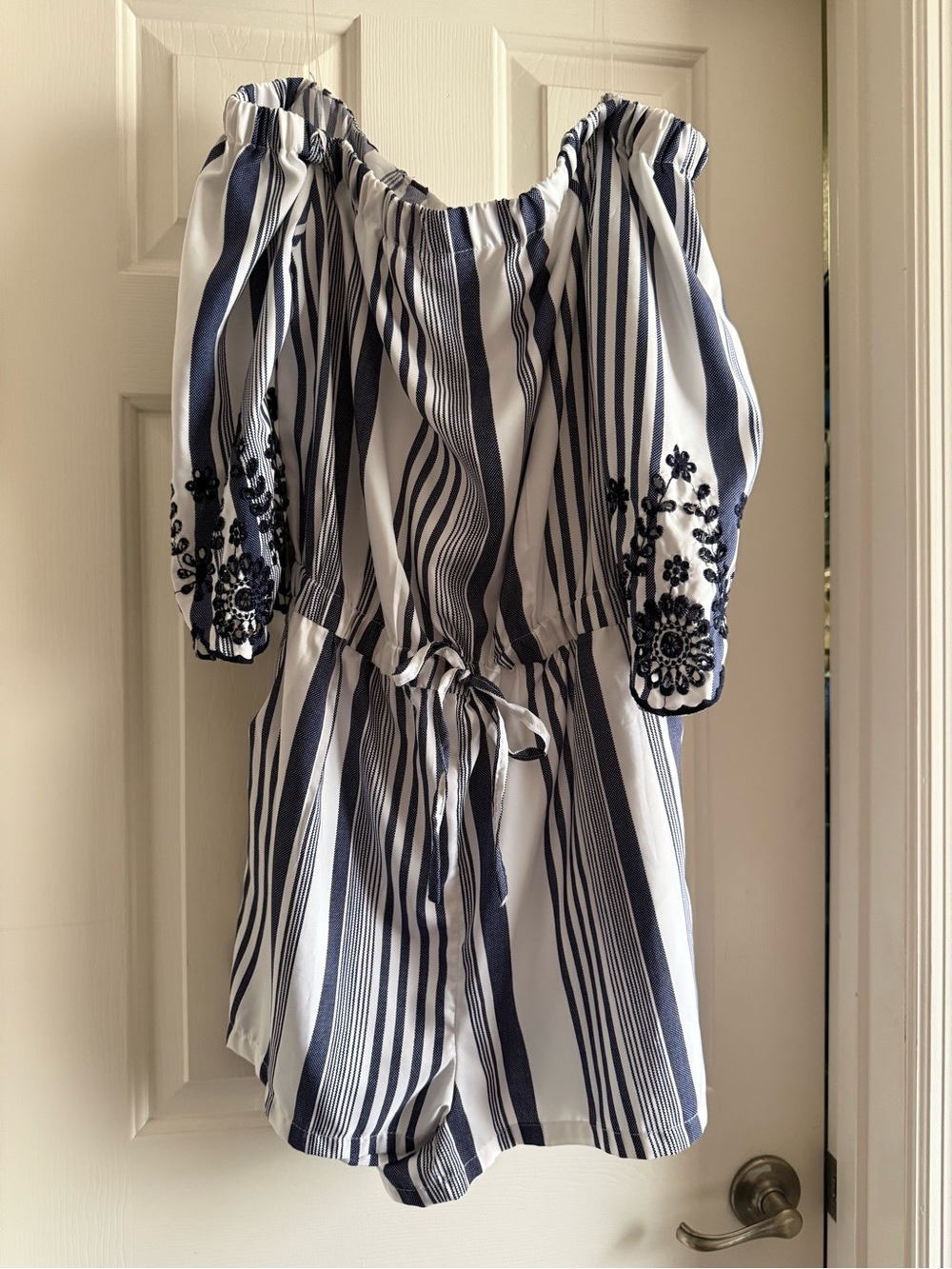 Off shoulder romper